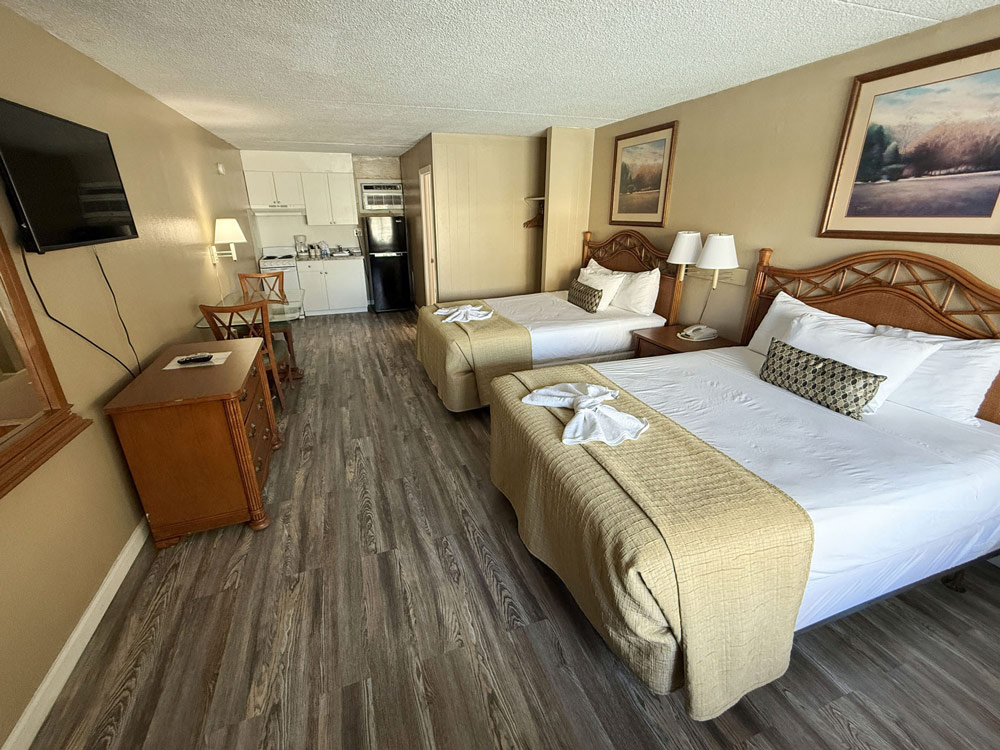 accommodation Smoking Side View Efficiency with 2 Queen Beds